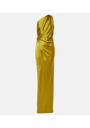 The Sei Draped one-shoulder silk satin gown