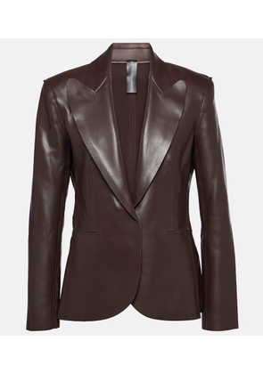 Norma Kamali Faux leather blazer
