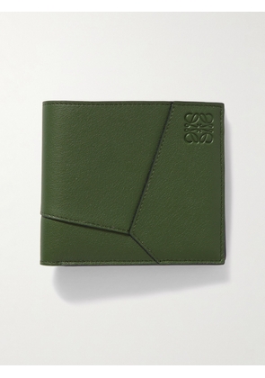 LOEWE - Puzzle Logo-Debossed Leather Billfold Wallet - Men - Green