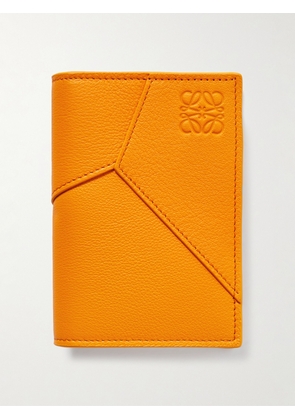 LOEWE - Puzzle Logo-Embossed Leather Cardholder - Men - Orange