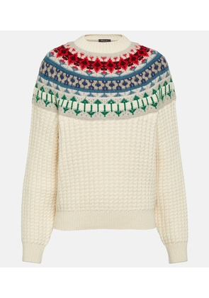 Loro Piana Intarsia cashmere mockneck sweater