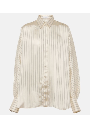 Brunello Cucinelli Striped satin blouse