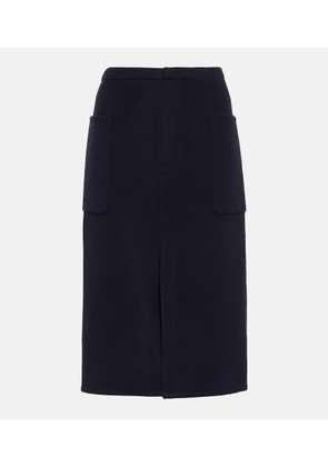 Vince High-rise wool-blend pencil skirt