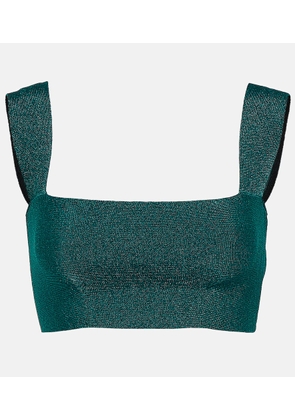 Victoria Beckham Metallic knit bra top