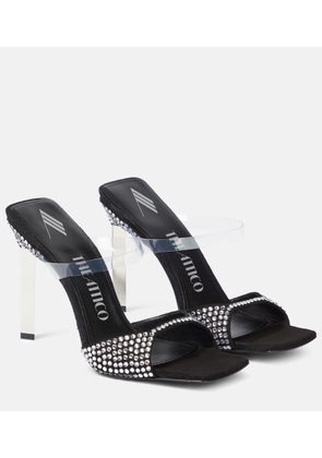 The Attico Adele embellished suede and PVC sandals