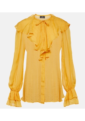 Etro Ruffled silk blouse
