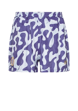 Lost Daze Camo Baggie Shorts in Blue & Light Blue - Purple. Size L (also in M, S, XL/1X).