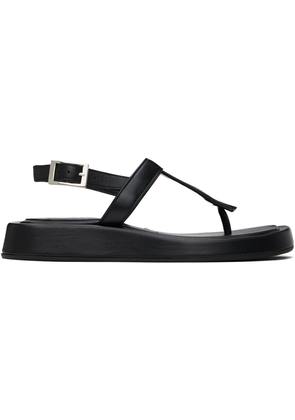 GIABORGHINI Black Lizette Sandals