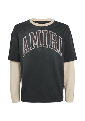Amiri Cotton Layered Logo T-Shirt