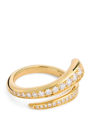 Emily P. Wheeler Yellow Gold And Diamond Wrap Ring