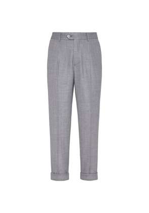 Brunello Cucinelli Wool-Blend Leisure Fit Trousers