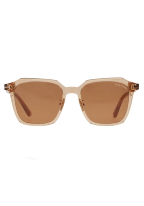 Tom Ford Brown Square Unisex Sunglasses FT0971-K 45E 54