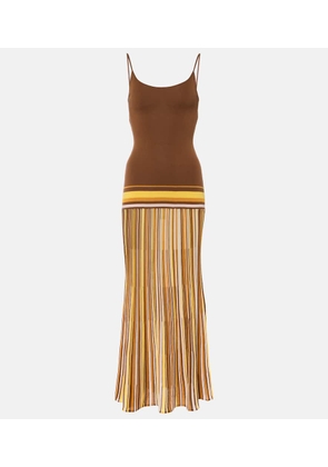 Faithfull Citara striped cotton-blend maxi dress
