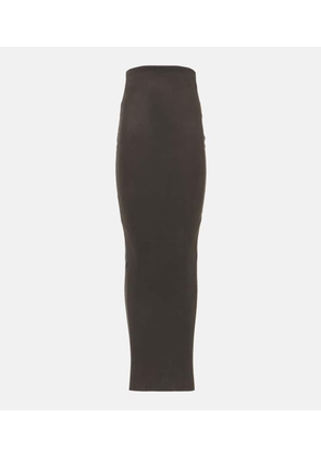 Rick Owens Dirt Pillar leather maxi skirt