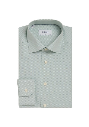 Eton Cotton Poplin Dotted Shirt