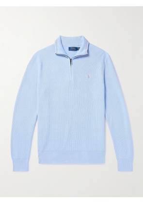 Polo Ralph Lauren - Cotton-Mesh Half-Zip Sweater - Men - Blue - XS