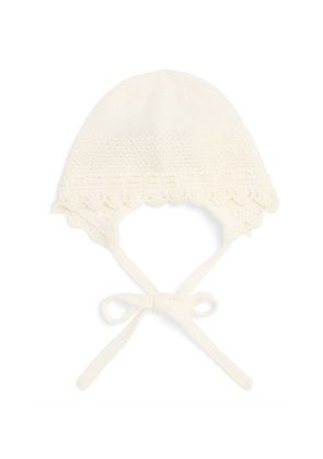 Paz Rodriguez Wool Knitted Bonnet (0-24 Months)