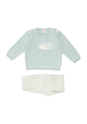 Paz Rodriguez Cotton Knitted Top And Trousers Set (0-24 Months)
