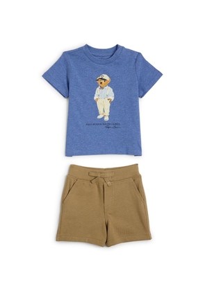 Ralph Lauren Kids Cotton T-Shirt And Shorts Set (3-24 Months)