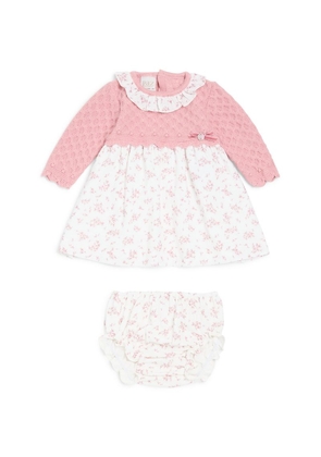 Paz Rodriguez Wool-Cotton Dress And Bloomers Set (1-24 Months)