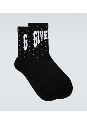 Givenchy Embellished logo cotton-blend socks