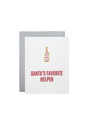 Santa's Favorite Helper - Letterpress Card