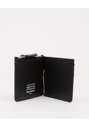 Slim 2 Pincer Leather Wallet - Black