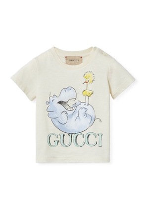 Gucci Kids Cotton Printed T-Shirt (3-36 Months)