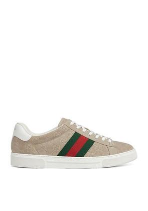 Gucci Suede Gg Ace Sneakers