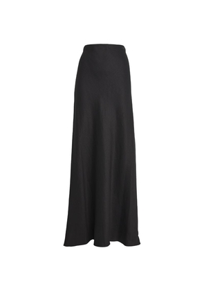 Theory Linen Trouser-Detail Maxi Skirt