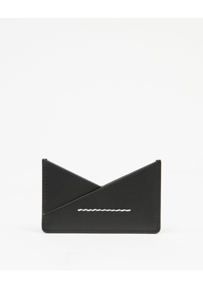 Smooth Leather 6 Card Holder - Black