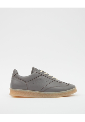 Leather Court Sneaker - Grey