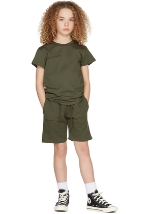 PANGAIA Kids Green Organic Cotton 365 Long Shorts
