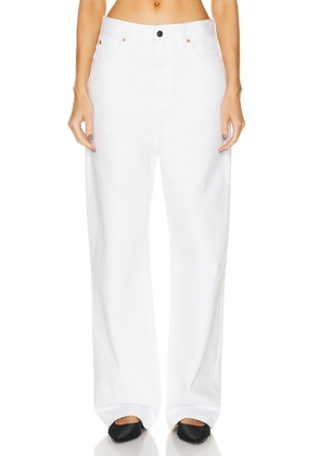 WARDROBE.NYC Denim Low Rise Jean in White - White. Size 28 (also in 26, 29, 30, 31, 32).