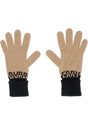 Burberry Tan Intarsia Gloves