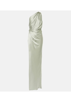 The Sei Draped one-shoulder silk satin gown