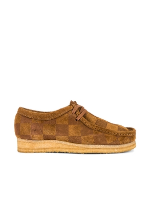 Clarks Wallabee Check Shoe in Cola - Brown. Size 8.5 (also in 12).