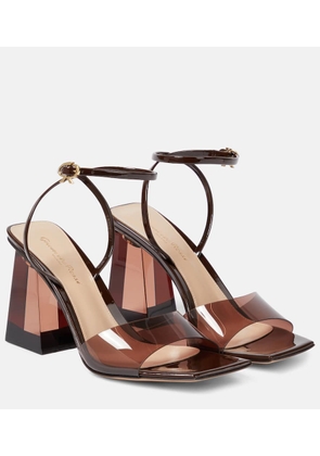 Gianvito Rossi Cosmic 85 leather-trimmed PVC sandals