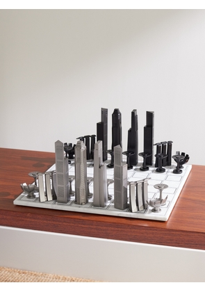 Skyline Chess - Singapore Stainless Steel and Marble Chess Set - Men - White