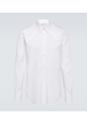 Alexander McQueen Appliqué cotton poplin shirt