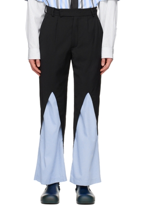 STRONGTHE Black Two-Tone Trousers