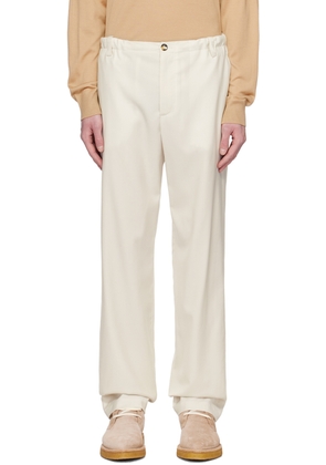 Agnona Off-White Drawstring Trousers