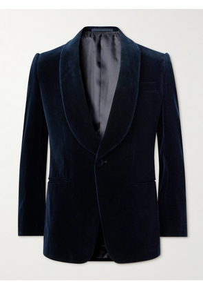 Kingsman - Slim-Fit Shawl-Collar Cotton-Velvet Tuxedo Jacket - Men - Blue - IT 46