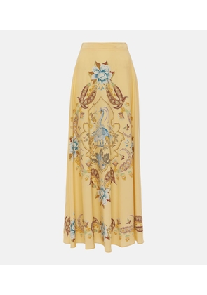 Etro Floral silk maxi skirt