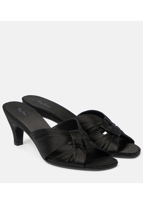 The Row Soft Knot 65 satin mules