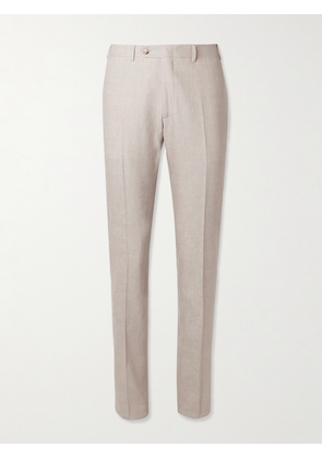 Canali - Kei Slim-Fit Linen and Wool-Blend Suit Trousers - Men - Neutrals - IT 46