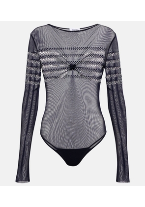 Jean Paul Gaultier Crystal-embellished mesh bodysuit