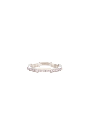 Gucci Link To Love Diamond Ring in White Gold & Diamonds - Metallic Silver. Size 6 (also in 7 1/4, 8).