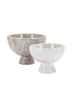 Anastasio Home Welcome Pots Set Of 2 in Oyster - Grey. Size all.