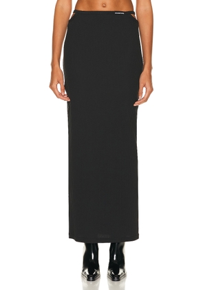 Alexander Wang Floor Length Skirt in Black - Black. Size L (also in M, S).